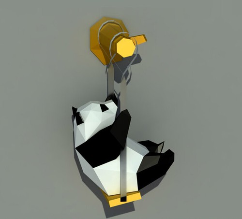 Carta pretagliata panda - carta, su